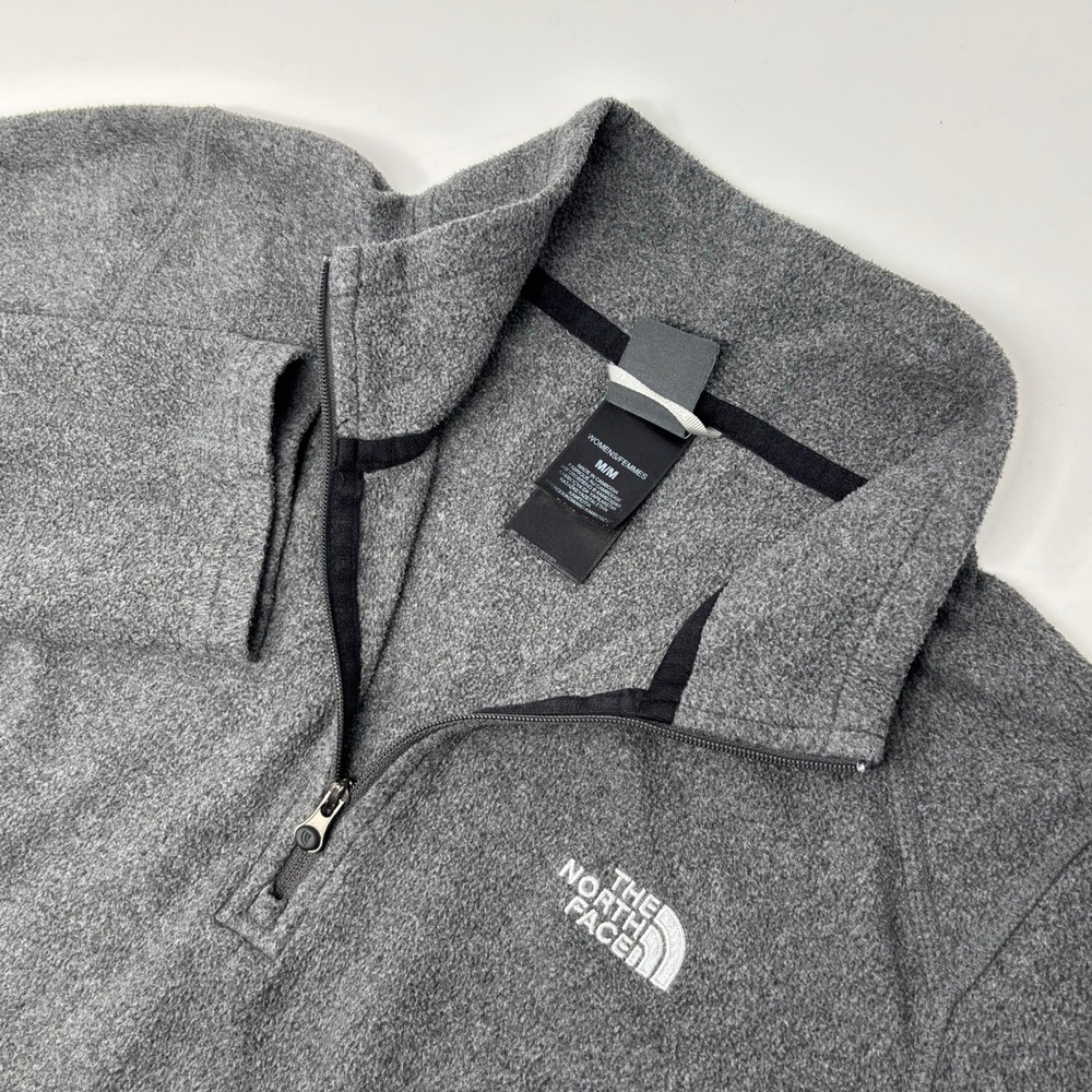 The North Face Glacier 1/4-Zip Fleece Pullover Women's M Gray A7YP